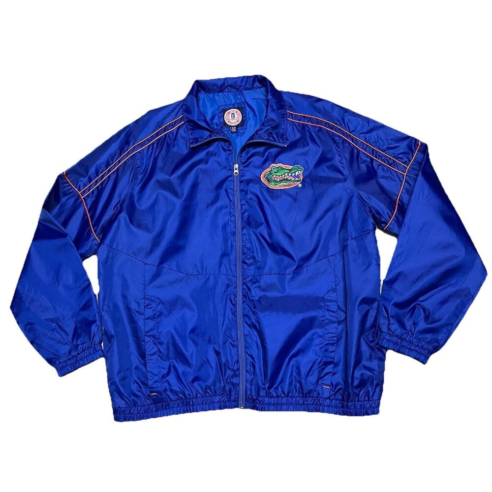 University Of Florida Gators Windbreaker Jacket Mens Size XL Blue Embroidered